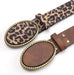 Western Oval Buckle Faux Leather & Leopard Belt | 40BT660