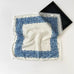 Lace Border Blue Lace-Print Square Scarf | 40SC763
