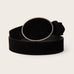 Western Oval Buckle Faux Leather & Leopard Belt | 40BT660