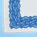 Lace Border Blue Lace-Print Square Scarf | 40SC763