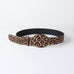 Western Oval Buckle Faux Leather & Leopard Belt | 40BT660