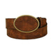 Western Oval Buckle Faux Leather & Leopard Belt | 40BT660