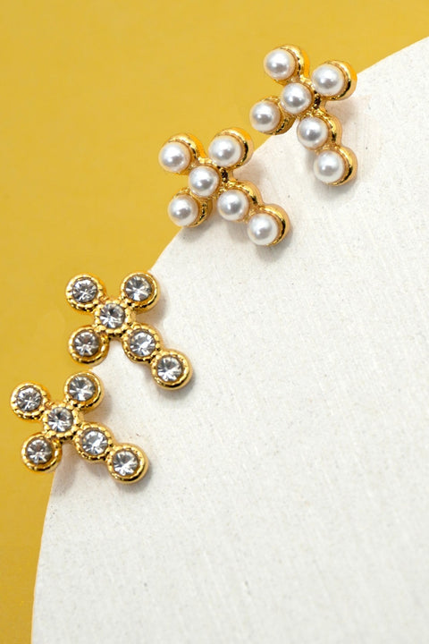 18K STAINLESS STEEL TARNISH FREE STUD EARRINGS | 40E470