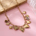 Vintage Gold-Tone Heart Charm Cluster Necklace | 80N92793
