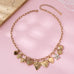 Vintage Gold-Tone Heart Charm Cluster Necklace | 80N92793