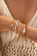 Gold Pearl & Crystal Drop Layered Bracelet Set | 80B1618