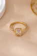 Gold Minimal Crystal Solitaire Bridal Ring | 80R165