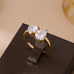 Gold Minimal Crystal Solitaire Bridal Ring | 80R165