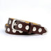 Black Leather Gold Studded Belt | 40BT662