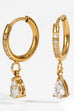 18K STAINLESS STEEL TARNISH FREE CRYSTAL EARRINGS | 40E471