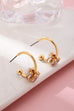 Gold-Tone Crystal Climber Hoop Earrings | 80E61868