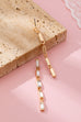 Gold-Tone Baguette Crystal Linear Drop Earrings | 80E61861