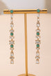 Turquoise & Clear Crystal Linear Drop Earrings | 80E61862