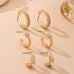 Gold-Tone Crystal Huggie Hoop Earring Set | 80E61880
