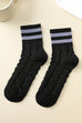 WOMAN BREATHABLE WAFFLE STRIPE COTTON SOCKS | 40S02082