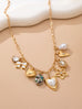 Charm Necklace-Charming Heart Bow & Pearl Dangle | 80N92810