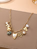 Charm Necklace-Charming Heart Bow & Pearl Dangle | 80N92810