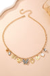 Charm Necklace-Hearts & Checker Butterflies | 80N92815