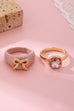 Bow-Accented Pink Gem Ring | 80R207