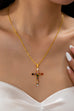 Rainbow  Crystal Cross Pendant Necklace | 80N92816