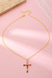 Rainbow  Crystal Cross Pendant Necklace | 80N92816