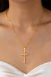 Rainbow  Crystal Cross Pendant Necklace | 80N92816