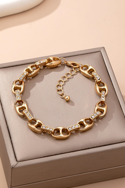 Sparkling Gold Link Chain Bracelet | 80B1657