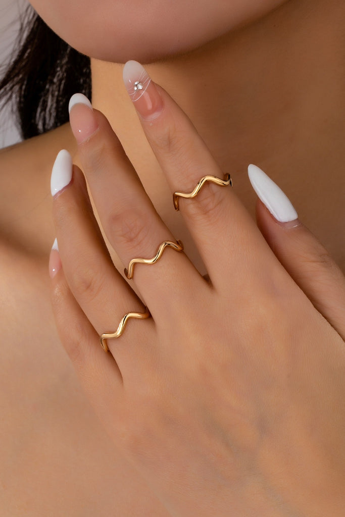 Organic Wavy Knot Gold Ring | 80R211