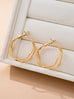 Textured Wavy Gold Hoop Earrings | 80E61896