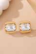 Crystal Cushion-Cut Stud Earrings | 80E62066
