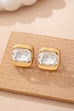 Crystal Cushion-Cut Stud Earrings | 80E62066