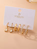 Crystal-Accented Gold Hoop Earring Set | 80E61945