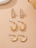 Crystal & Gold Hoop Earring Set | 80E61948
