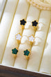 Enamel Flower Huggie Hoop Earrings | 80E62387