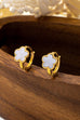 Enamel Flower Huggie Hoop Earrings | 80E62387