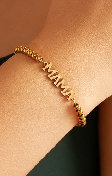 18K STAINLESS STEEL TARNISH FREE MAMA BRACELET | 40B5244