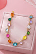 Multicolor Gemstone Link Necklace | 80N92824