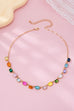 Multicolor Gemstone Link Necklace | 80N92824