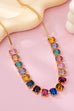 Rainbow Emerald-Cut Gemstone Statement Necklace | 80N92825