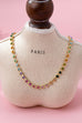 Rainbow Bezel-Set Gemstone Tennis Necklace | 80N92827