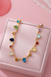 Rainbow Teardrop Gemstone Charm Necklace | 80N92832