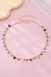 Rainbow Teardrop Gemstone Charm Necklace | 80N92832