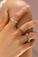 Rainbow Gemstone Triple Band Ring Set | 80R228
