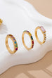 Rainbow Gemstone Triple Band Ring Set | 80R228