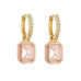 Enamel & Emerald-Cut Crystal Huggie Drop Earrings | 40E475