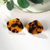 Vintage Tortoiseshell Scallop Shell Stud Earrings | 40E477