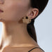 Vintage Tortoiseshell Scallop Shell Stud Earrings | 40E477