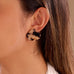 Vintage Tortoiseshell Scallop Shell Stud Earrings | 40E477