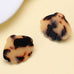 Vintage Tortoiseshell Scallop Shell Stud Earrings | 40E477