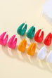 Retro High-Shine Acrylic Chunky Hoop Earrings | 40E478